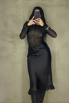 Rita Satin Midi Skirt