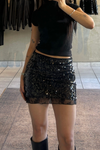 Roxy Sequin Lace Mini Skirt