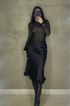 Rita Satin Midi Skirt