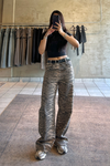 Zebra-Print Jeans