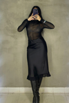 Rita Satin Midi Skirt