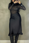 Rita Satin Midi Skirt