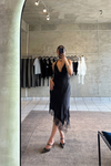 Gigi Satin Open-Back Dress
