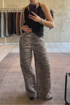 Zebra-Print Jeans