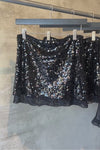 Roxy Sequin Lace Mini Skirt
